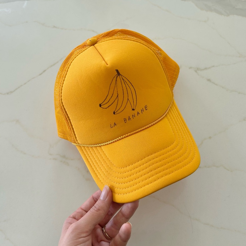 Clare V. La Banane Yellow Trucker Hat